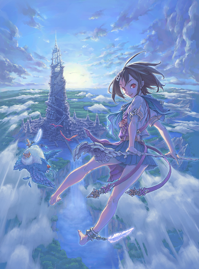 向着地平线的彼方插画图片壁纸