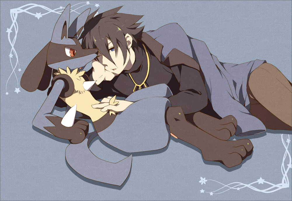 ルカリオのいる生活插画图片壁纸