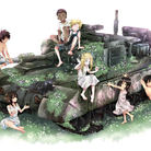 苔藓生的坦克