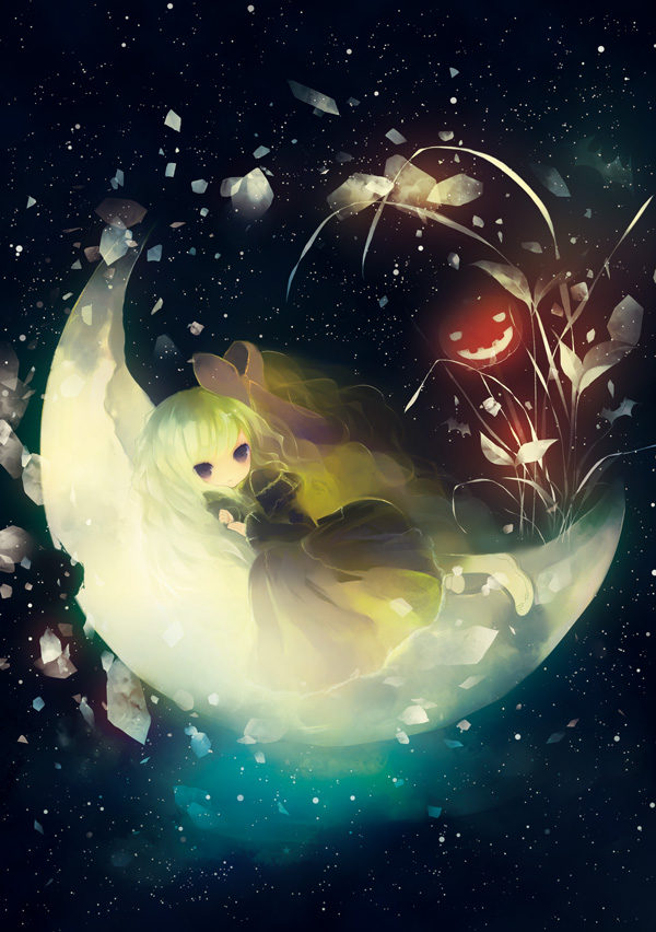 Halloween-Moon插画图片壁纸