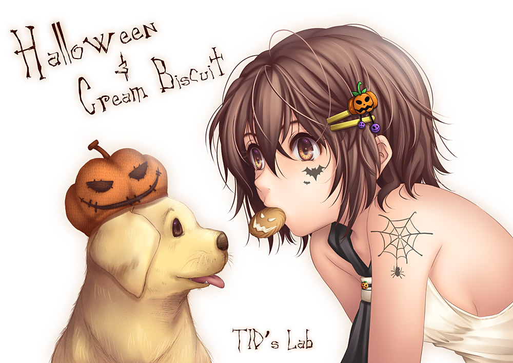 Halloween＆Cream Biscuit插画图片壁纸