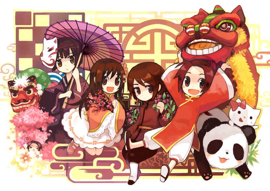 亚洲插画图片壁纸