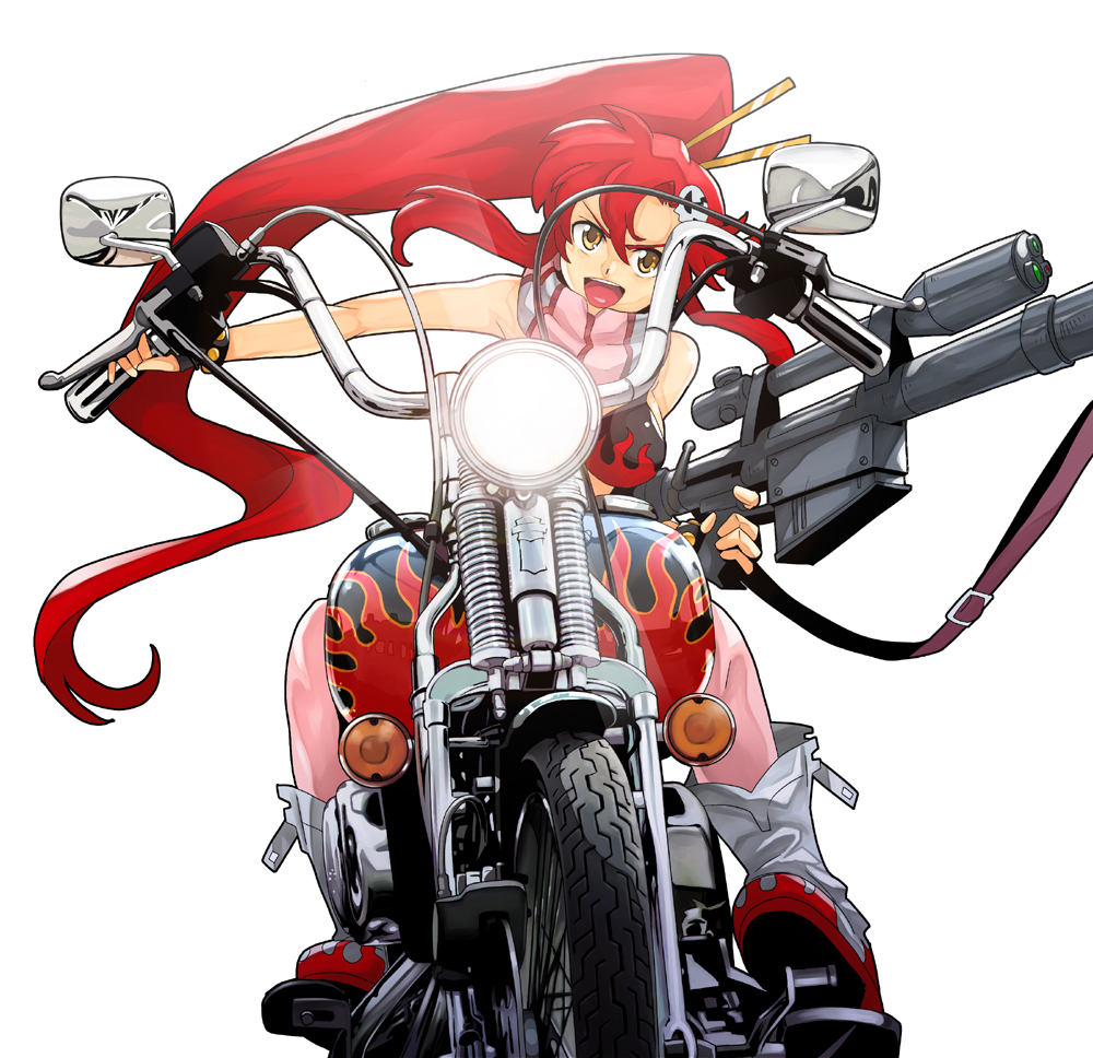 洋子×摩托车插画图片壁纸