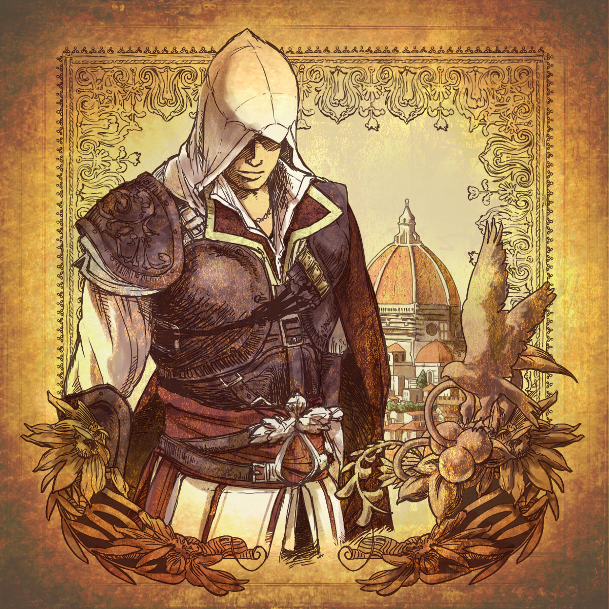 Ezio Auditore插画图片壁纸