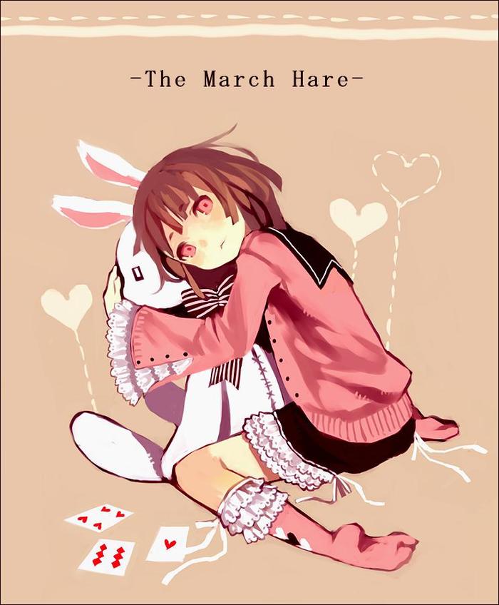 三月兔插画图片壁纸