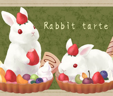 兔子蛋挞-动漫兔耳娘甜点
