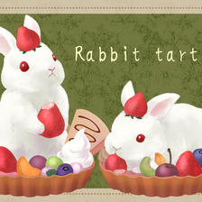 兔子蛋挞插画图片壁纸