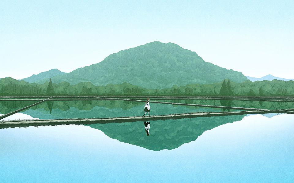 美丽的日本风景-たんぼ水田