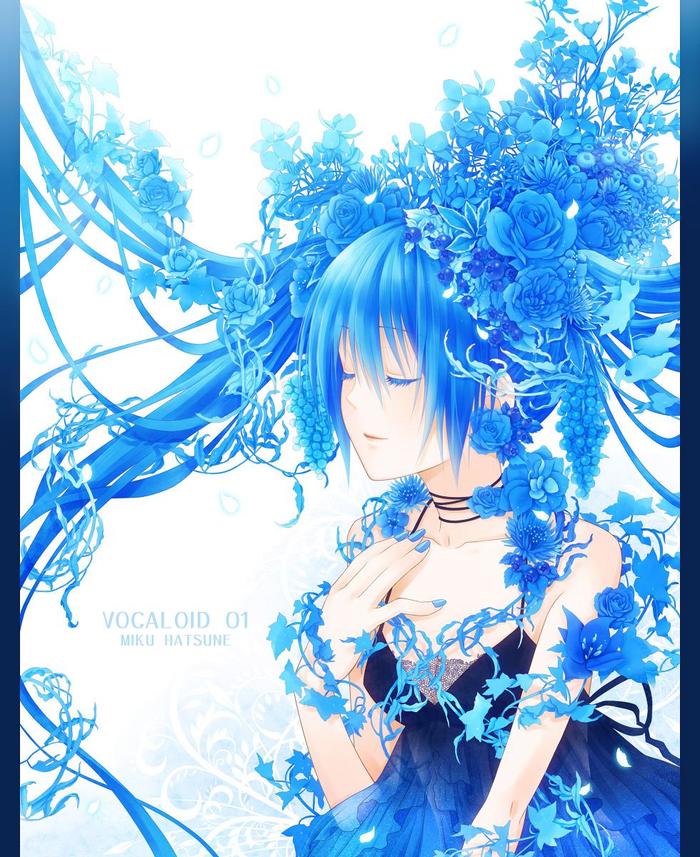 blue garden －miku－插画图片壁纸