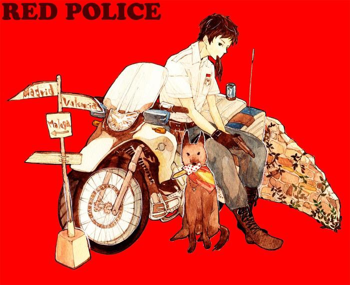 Red Police插画图片壁纸