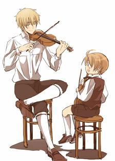 Violin Lesson插画图片壁纸