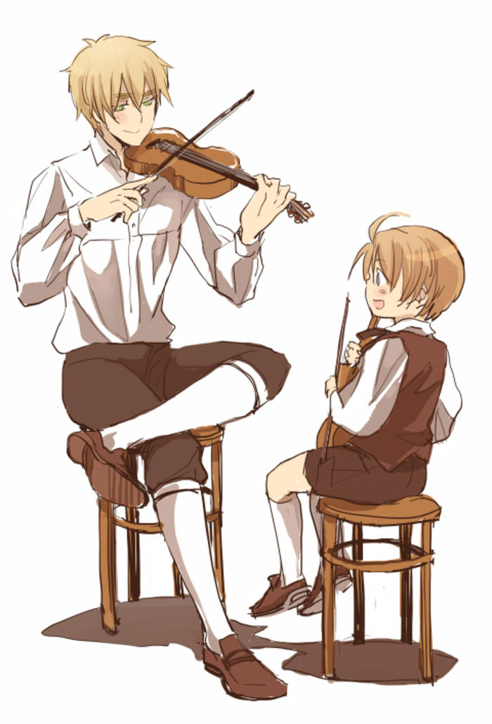 Violin Lesson插画图片壁纸
