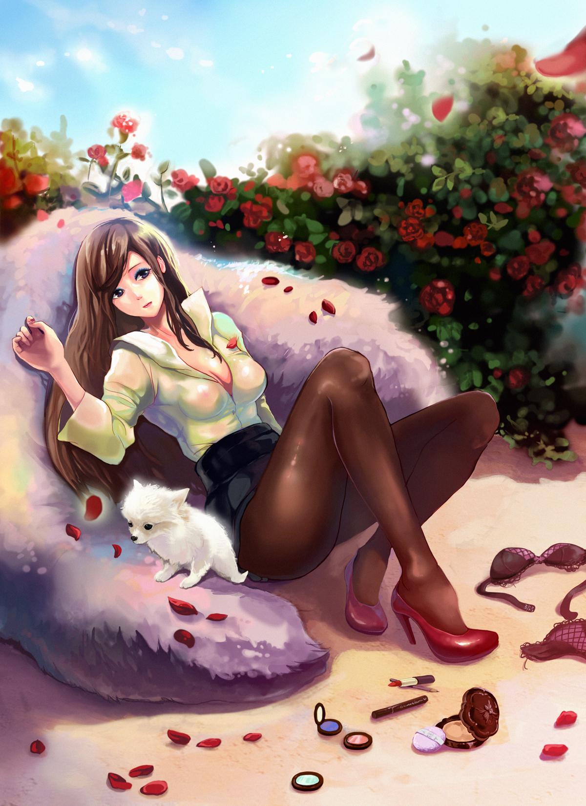 pin up girl插画图片壁纸