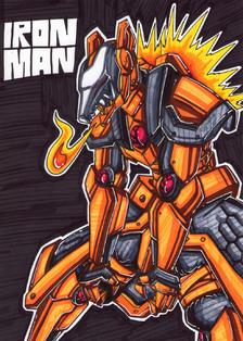 Iron Man - 禍斗插画图片壁纸
