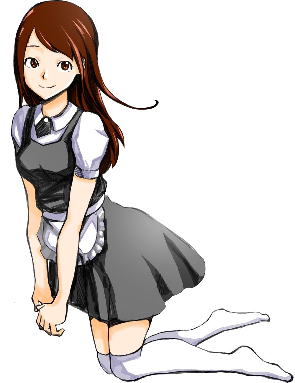 穿着女仆装的女孩子