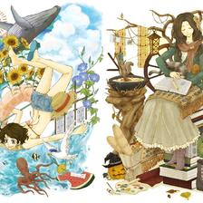 The four seasons插画图片壁纸