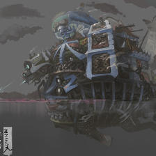 zenguofan boat dark.ver插画图片壁纸