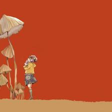 这种蘑菇插画图片壁纸