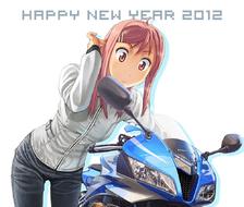 2012年贺文插画-CBR600RR竖图