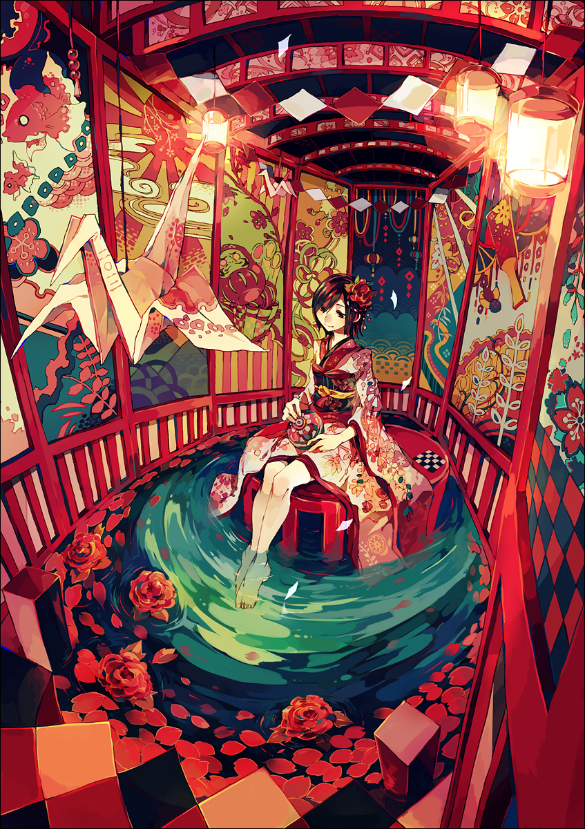 朱盒插画图片壁纸