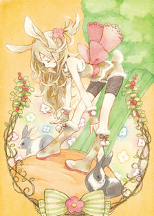 rabbit插画图片壁纸