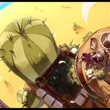 【PFSR】沙漠中的仙人掌巨人【幻兽的调查】插画图片壁纸