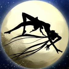 Fly Me to the Moon (Silhouette)插画图片壁纸