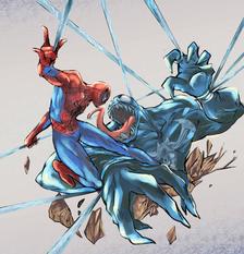 蜘蛛侠VS维诺姆插画图片壁纸