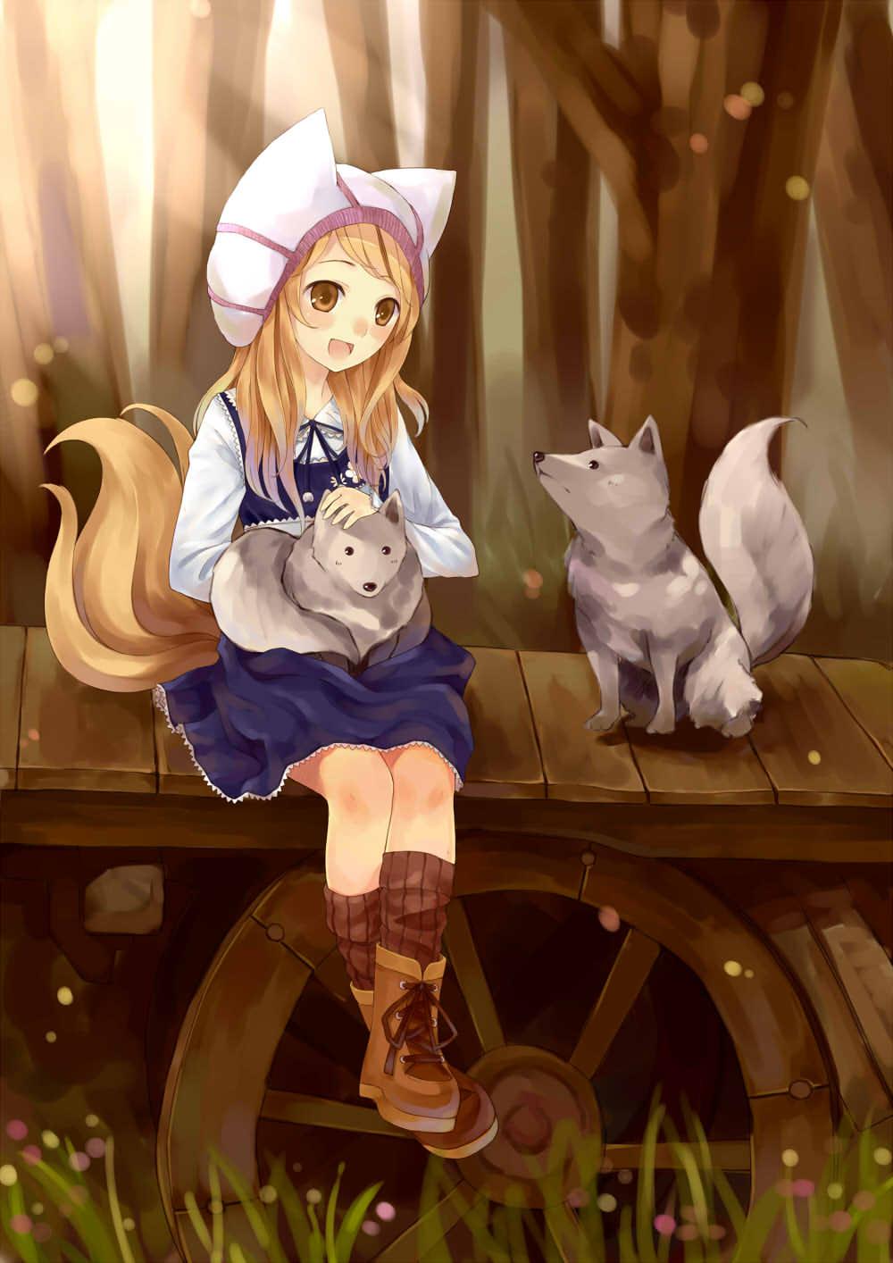 练习狐耳女孩子竖图