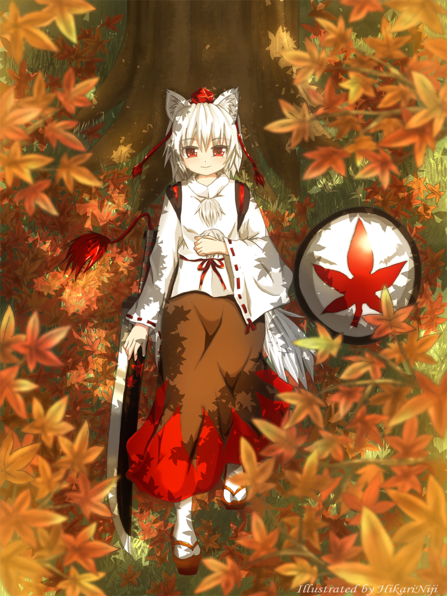 momiji at the autumn leaf插画图片壁纸