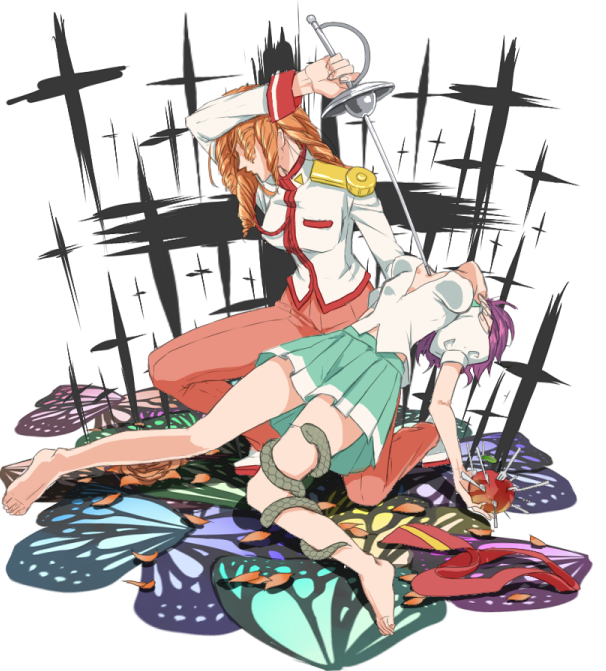 【ウテナ】樹璃と枝織插画图片壁纸