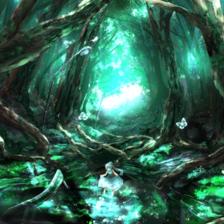 森林之泉插画图片壁纸