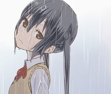 雨に濡れるあずにゃん