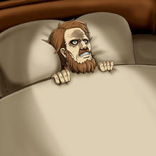 紧张得难以入睡的基茨·维尔曼插画图片壁纸