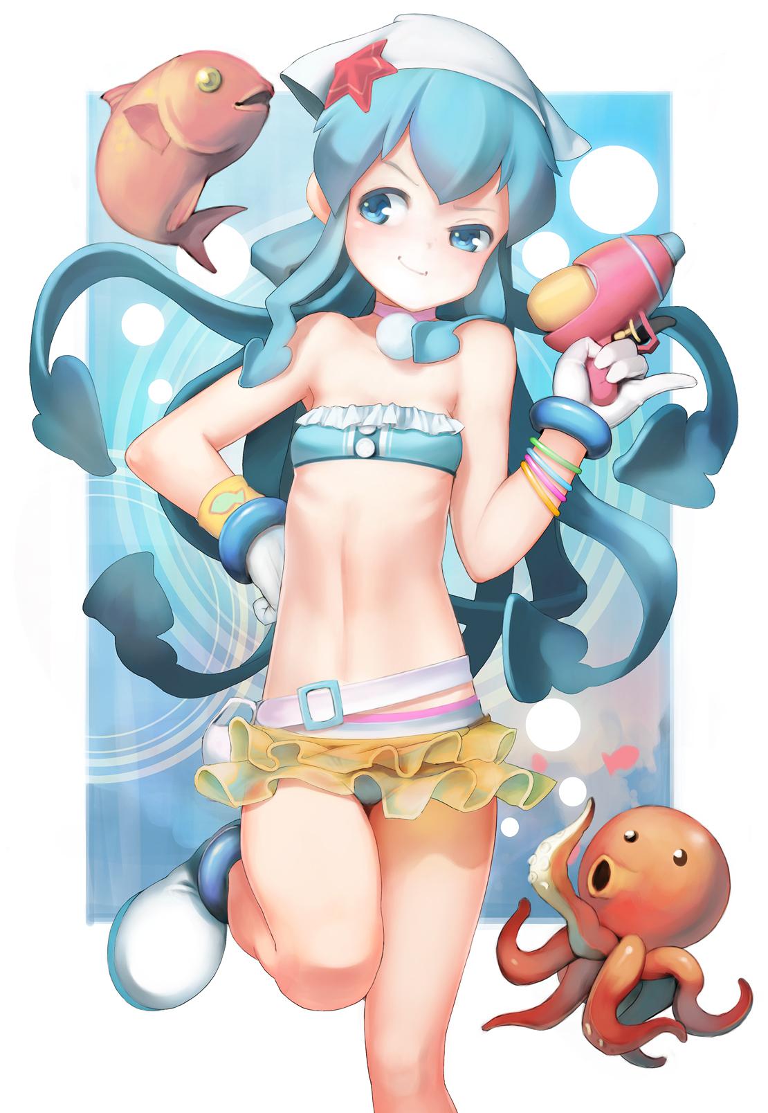 鱿鱼插画图片壁纸