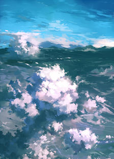 積乱雲插画图片壁纸