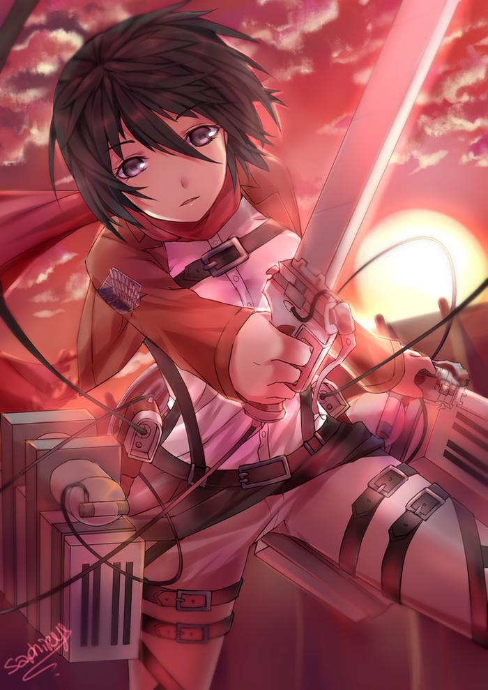 Mikasa插画图片壁纸