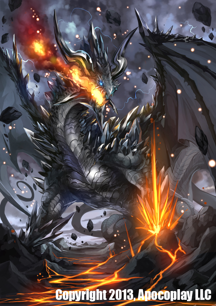 Obsidian Dragon插画图片壁纸