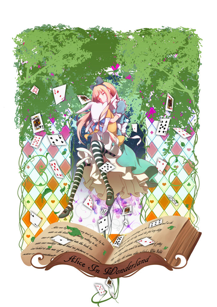 Alice in Wonderland插画图片壁纸