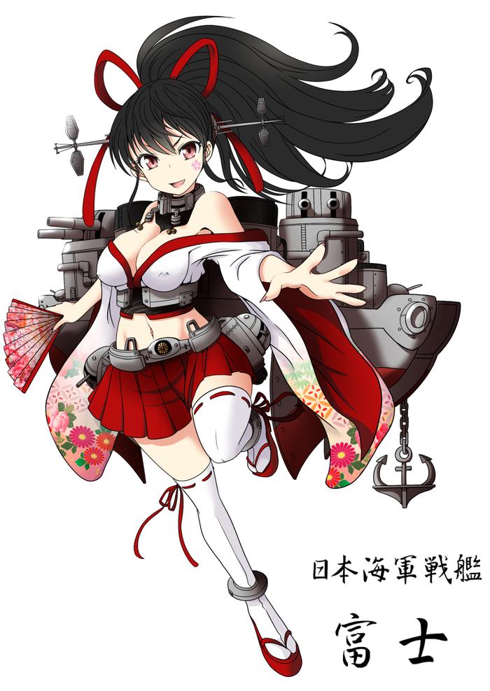 日本海军战舰【富士】插画图片壁纸