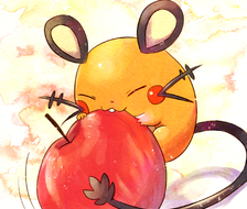 苹果很好吃呢-咚咚鼠这是什么 好可爱啊