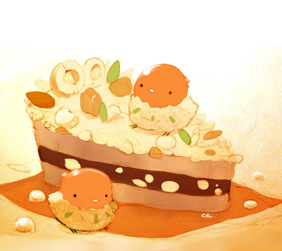 奶糖糖蛋糕插画图片壁纸