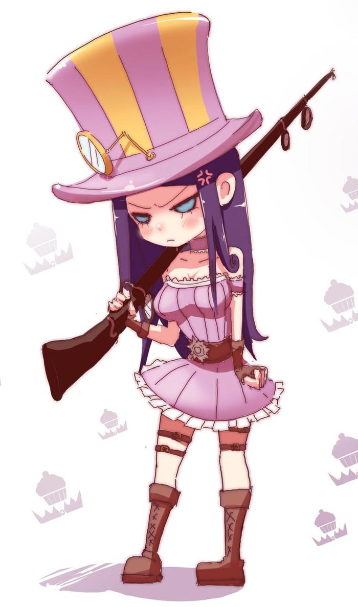 [LOL] Angry Caitlynnnn~插画图片壁纸