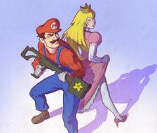 Mario & Peach-mario方图