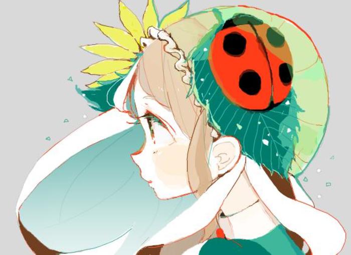 a ladybug×girl插画图片壁纸