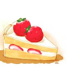 草莓蛋糕插画图片壁纸