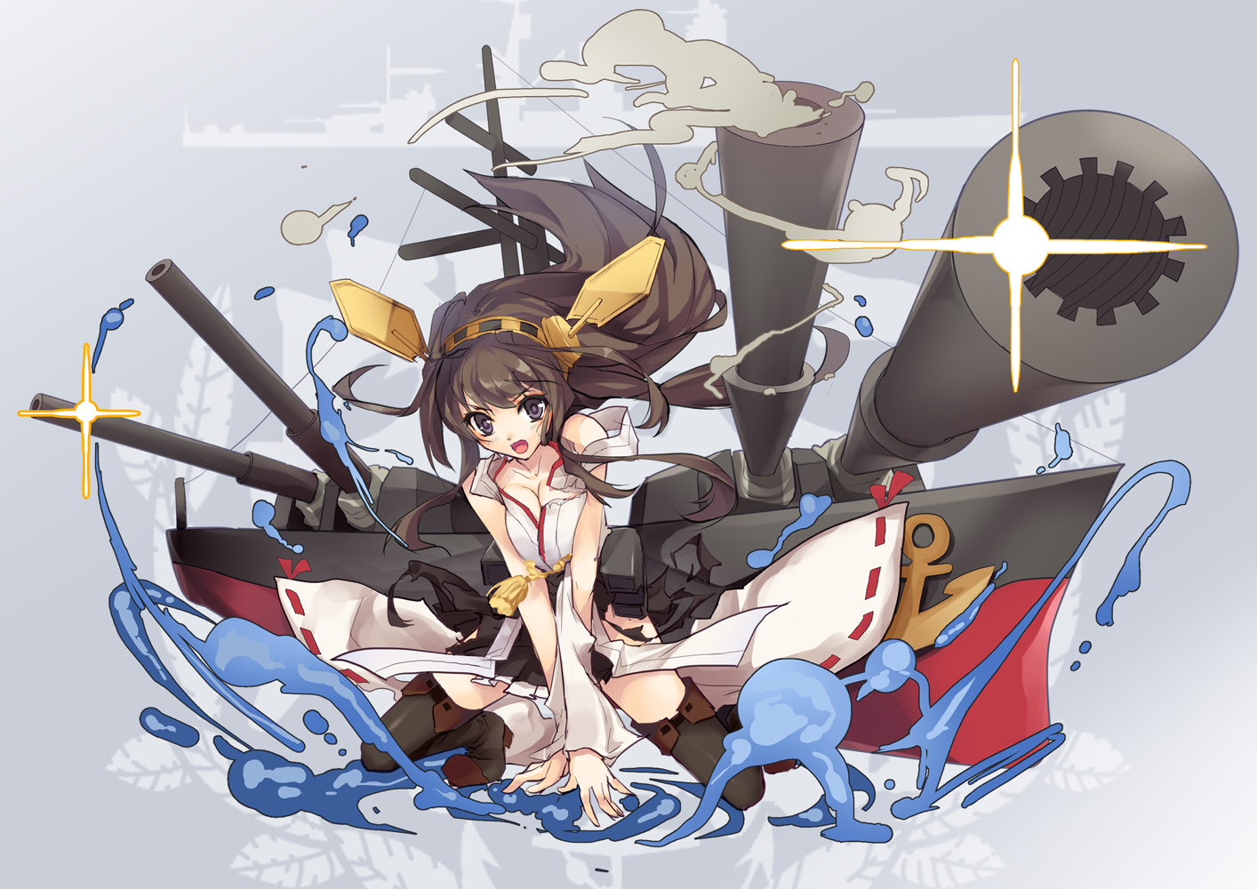 パズドラ×艦これコラボ発表風・金剛头像同人高清图