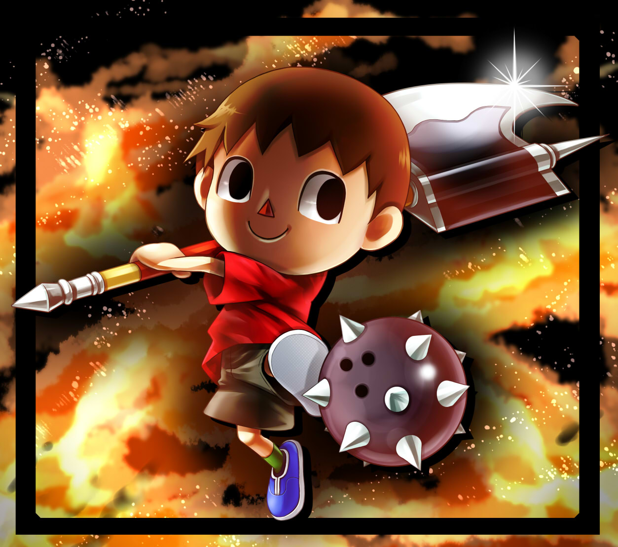 ☆☆乱斗的时间-むらびと任天堂全明星大乱斗3DS/WiiU