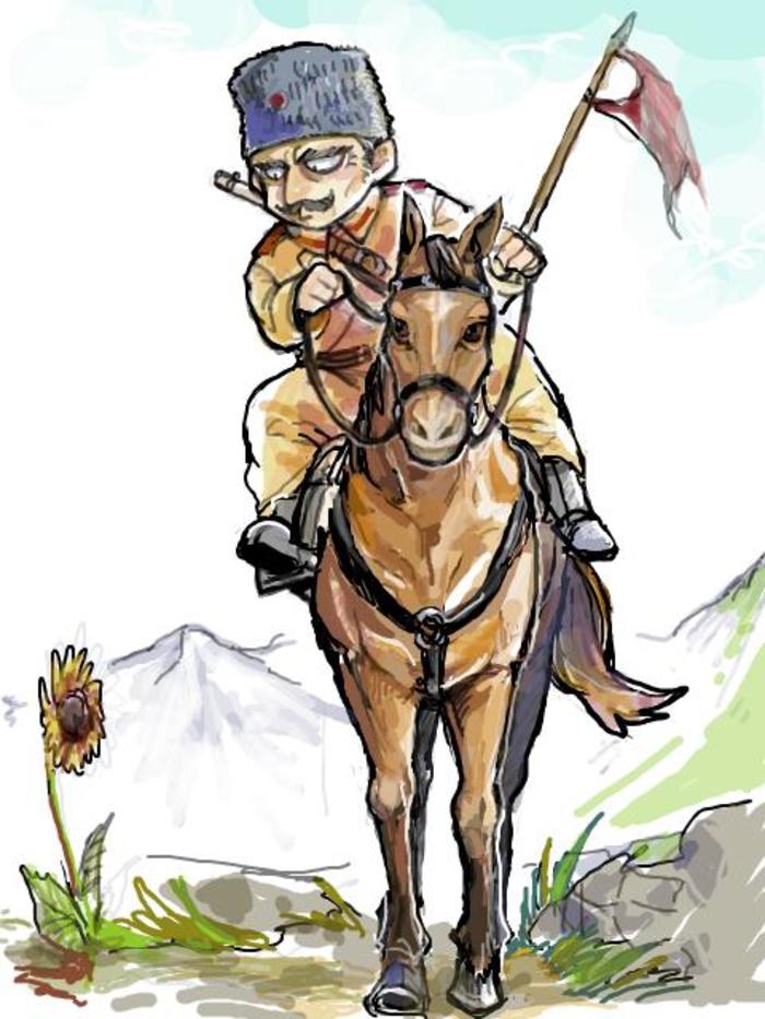 哥萨克骑兵插画图片壁纸