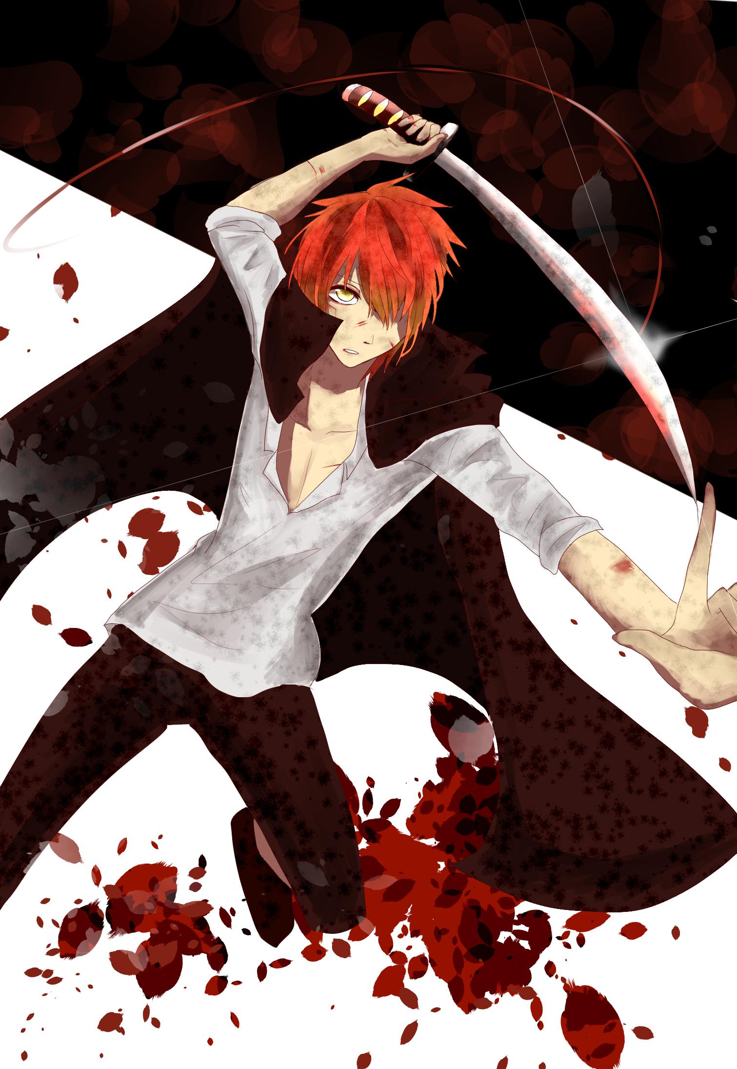 红头发插画图片壁纸